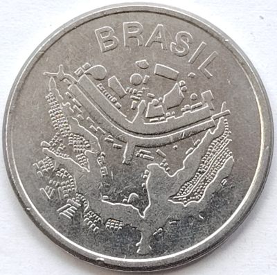 布加迪🐬～世界钱币🌾第 116 期 /  美洲国家币专场 - 巴西🇧🇷 1982年 50克鲁塞多 28mm 城市规划图