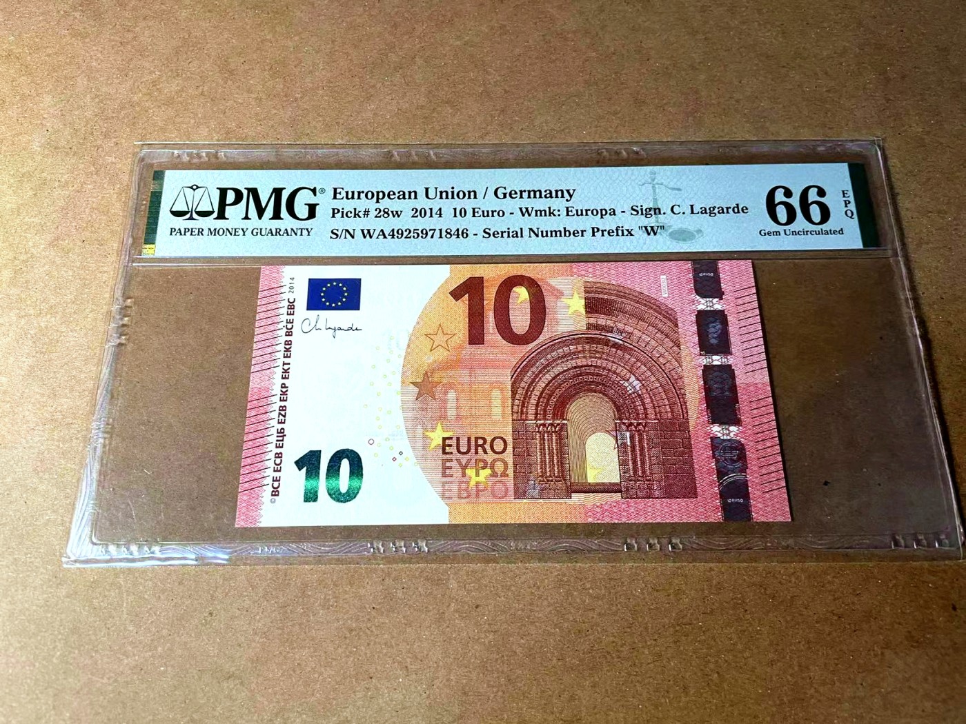 【Blue Auction】✨世界纸币精拍第458期——周六畅拍场 欧盟 2014年10欧元 PMG66EPQ 