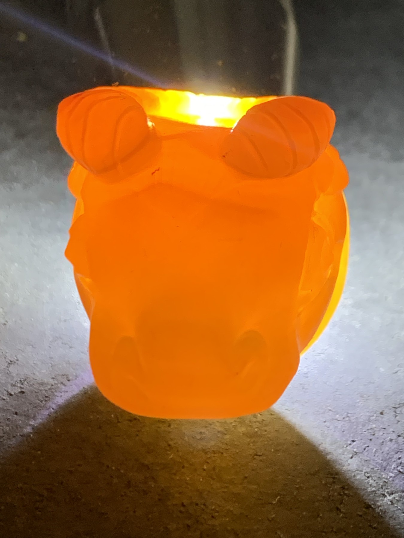 精美亚光高玉化巴西玛瑙手工雕刻牛头太极阴阳鱼一体佛头三通一个，