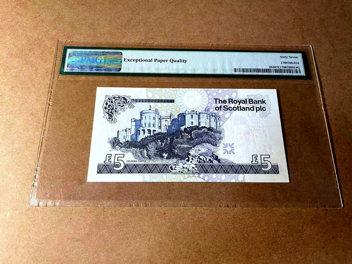 【Blue Auction】✨世界纸币精拍第458期——周六畅拍场 【1011二进制号】苏格兰 2005年5镑 大卷毛 PMG67EPQ 高分