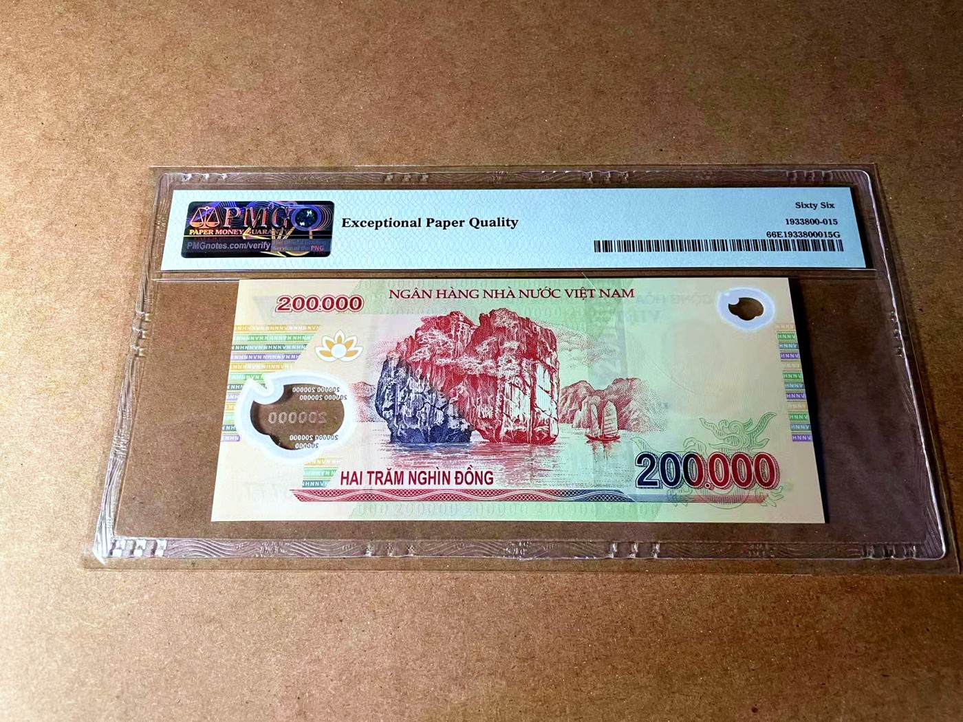 【Blue Auction】✨世界纸币精拍第458期——周六畅拍场 【777豹子号】越南 2019年200000盾 PMG66EPQ 