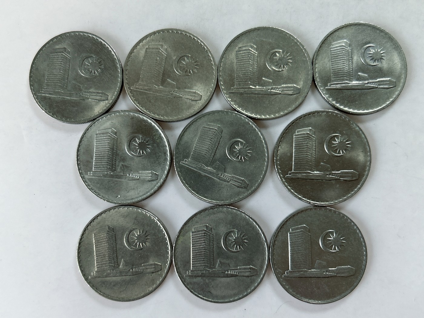 第一海外回流一元起拍收藏 散币专场 第77期 马来西亚20分10枚 大厦版