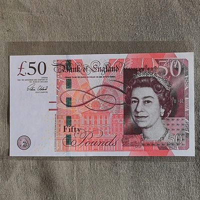 英国2010年50镑 F序列 签名如图 欧洲纸币 实物图 UNC - 英国2010年50镑 F序列 签名如图 欧洲纸币 实物图 UNC