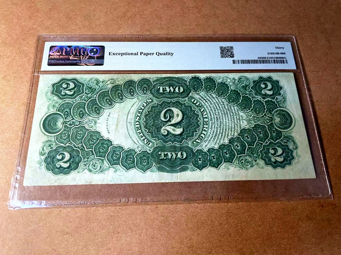 【Blue Auction】✨世界纸币精拍第458期——周六畅拍场 美国 1917年2美金 PMG30EPQ 