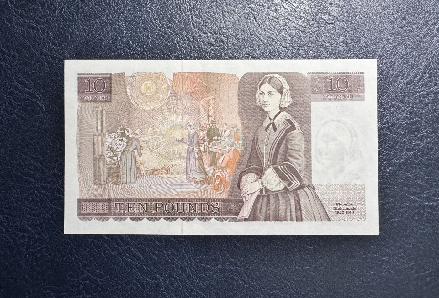 收藏联盟Quantum Auction 第336期拍卖  英国1988-91年10镑 品相AU 有个0.05毫米裂口  近代护理学奠基人 南丁格尔
