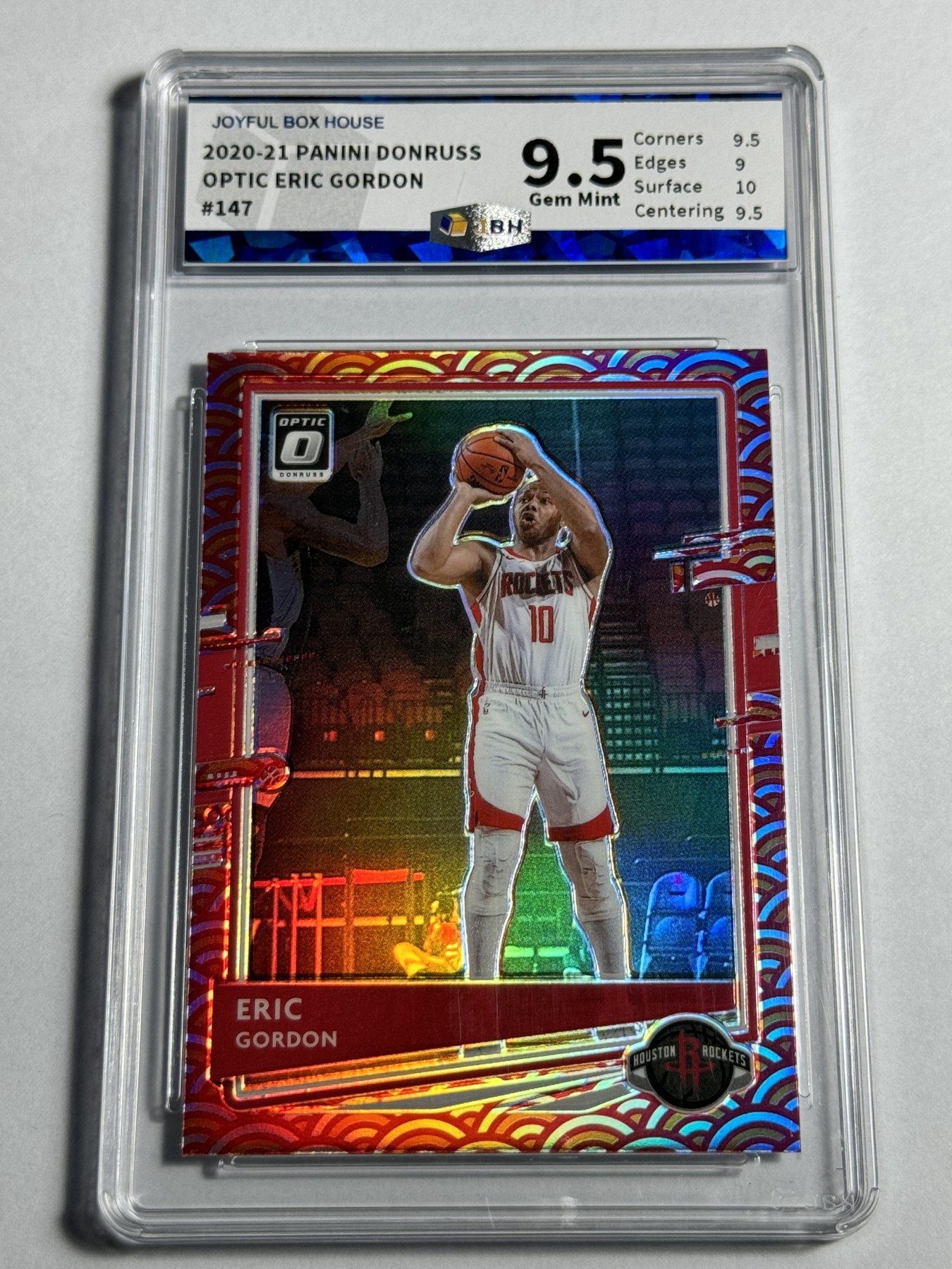 【德藏】卡牌拍卖第12期 ~【无每件最低收费！！！】 NBA 2020-21 PANINI DONRUSS OPTIC 休斯顿 火箭队 埃里克·戈登 祥云折 JBH 9.5