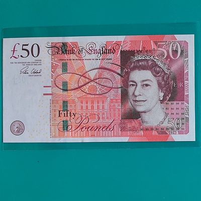 英国2010年50镑 F序列 签名如图 尾8 欧洲纸币 实物图 UNC - 英国2010年50镑 F序列 签名如图 尾8 欧洲纸币 实物图 UNC