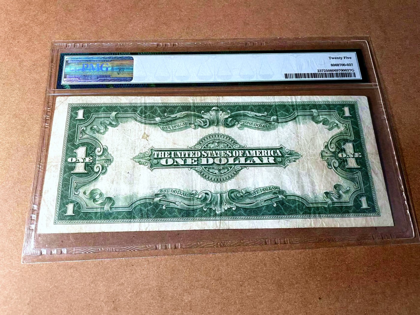 【Blue Auction】✨世界纸币精拍第458期——周六畅拍场 【666豹子号 倒置号】美国 1923年1美金 银币券 PMG25 大票幅