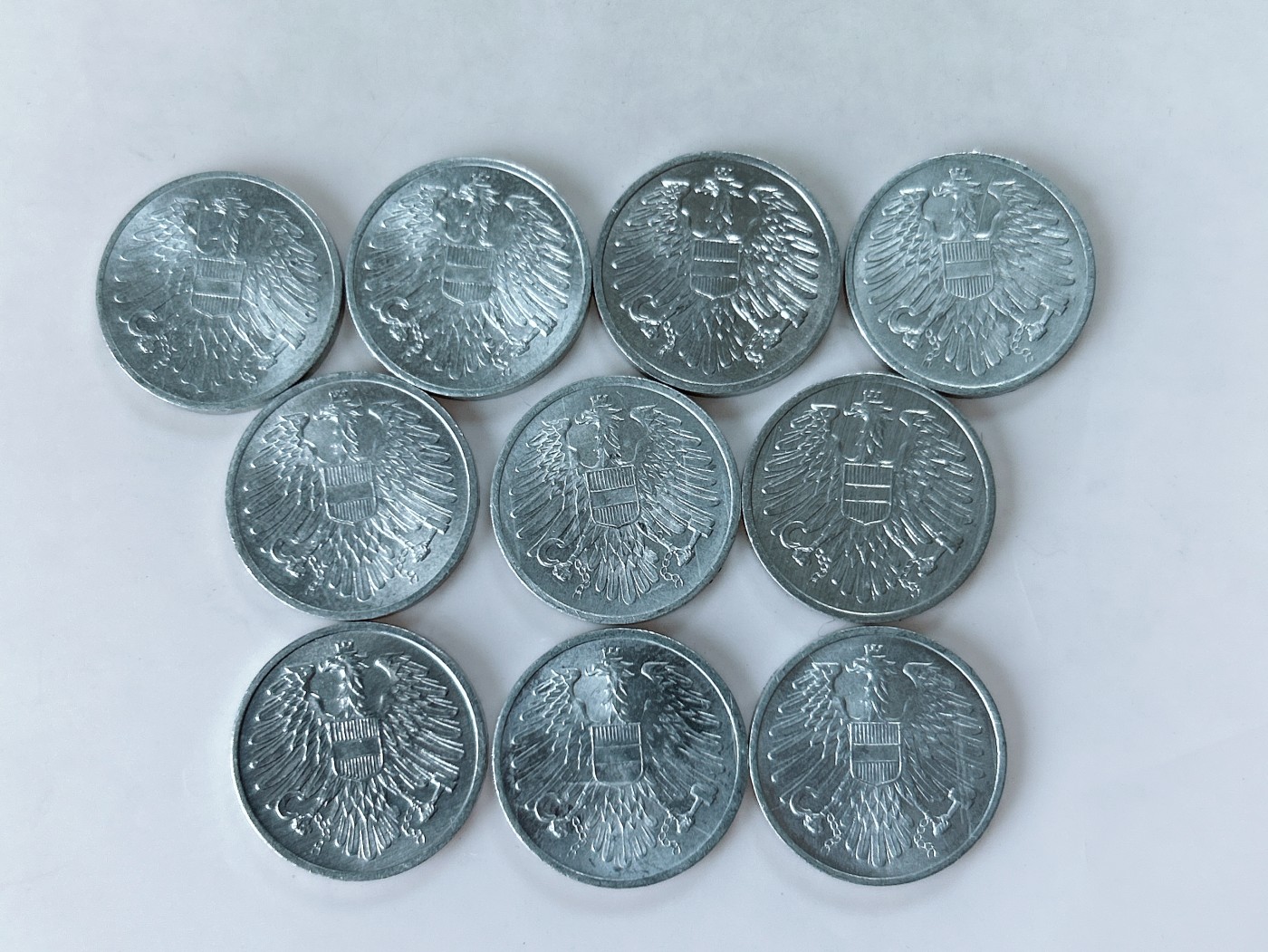 第一海外回流一元起拍收藏 散币专场 第77期 奥地利2格罗申铝币 10枚