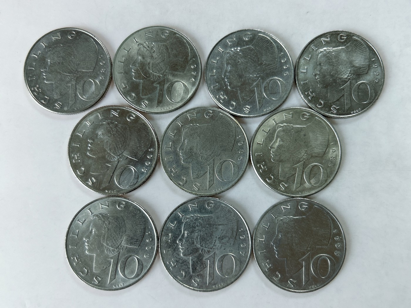 第一海外回流一元起拍收藏 散币专场 第77期 奥地利10先令 10枚