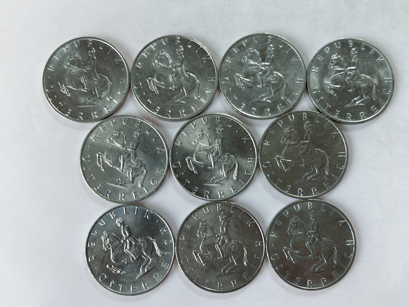 第一海外回流一元起拍收藏 散币专场 第77期 奥地利年先令 利皮扎纳马 10枚