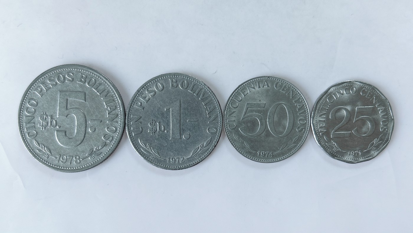 第一海外回流一元起拍收藏 散币专场 第77期 玻利维亚70年代硬币4枚