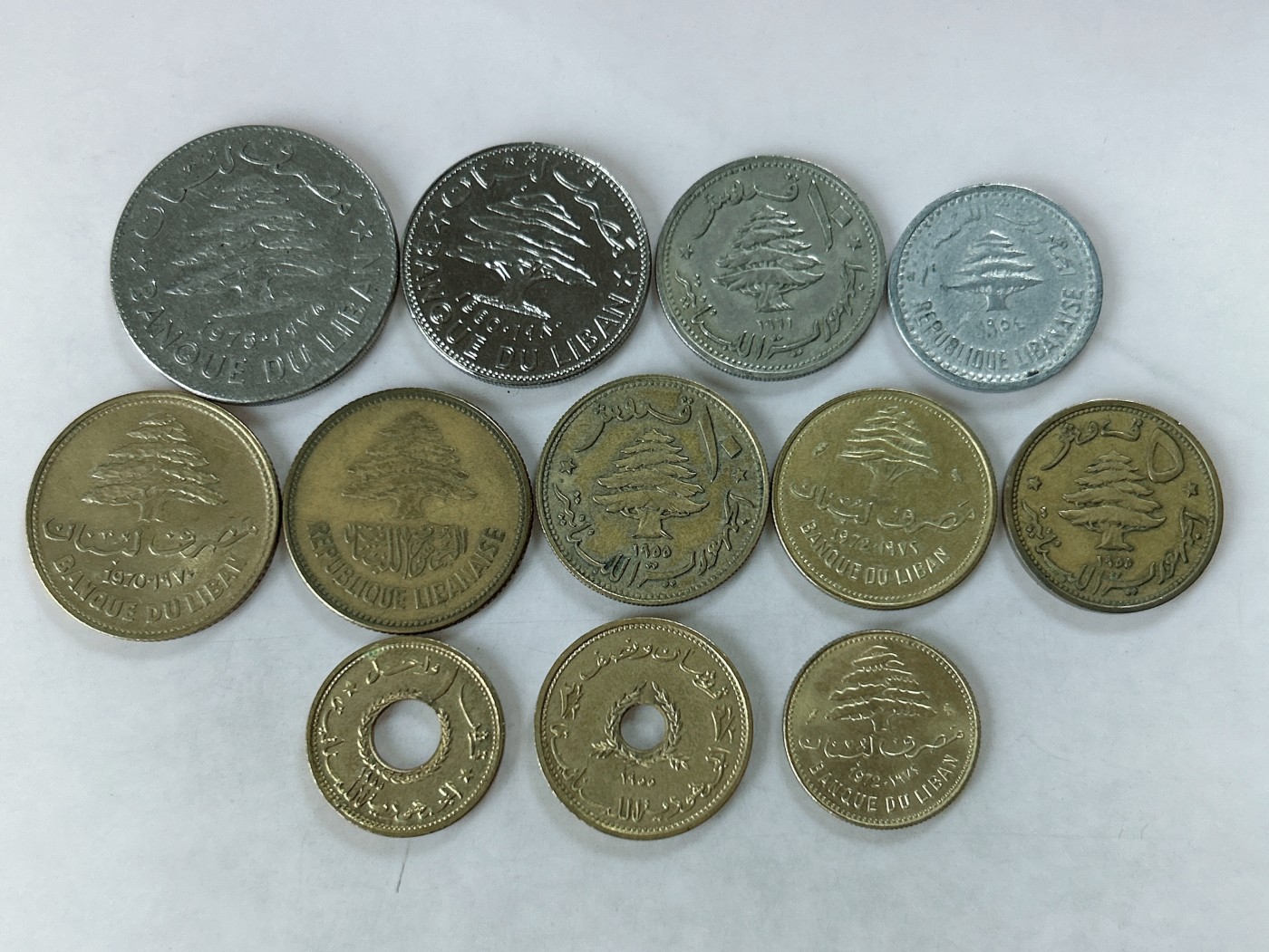第一海外回流一元起拍收藏 散币专场 第77期 黎巴嫩硬币 12枚 无重复