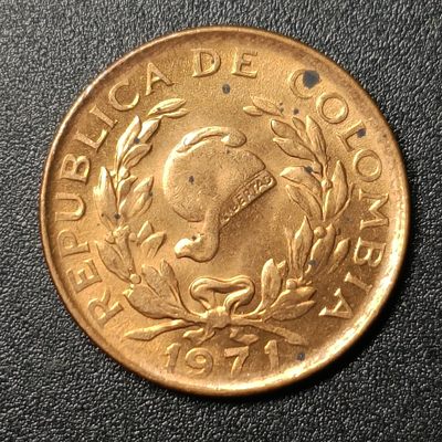 【君缘收藏】第56期↙↙↙↙无佣金、可寄存、满10元包邮  - 哥伦比亚1971年自由帽5分铜币