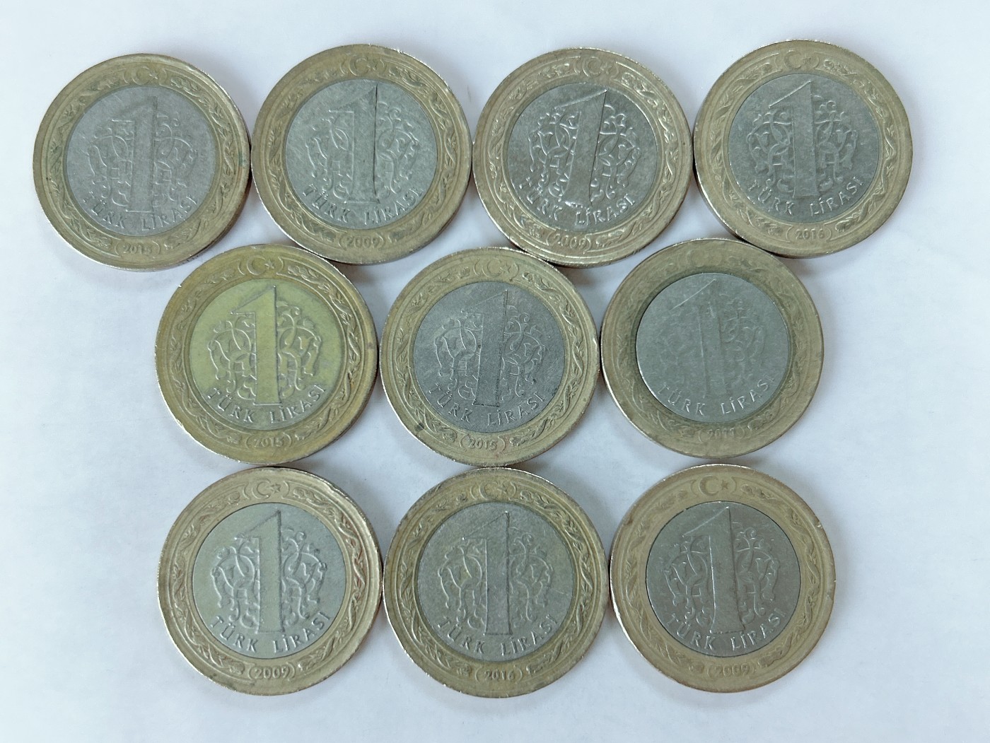 第一海外回流一元起拍收藏 散币专场 第77期 土耳其1里拉 10枚