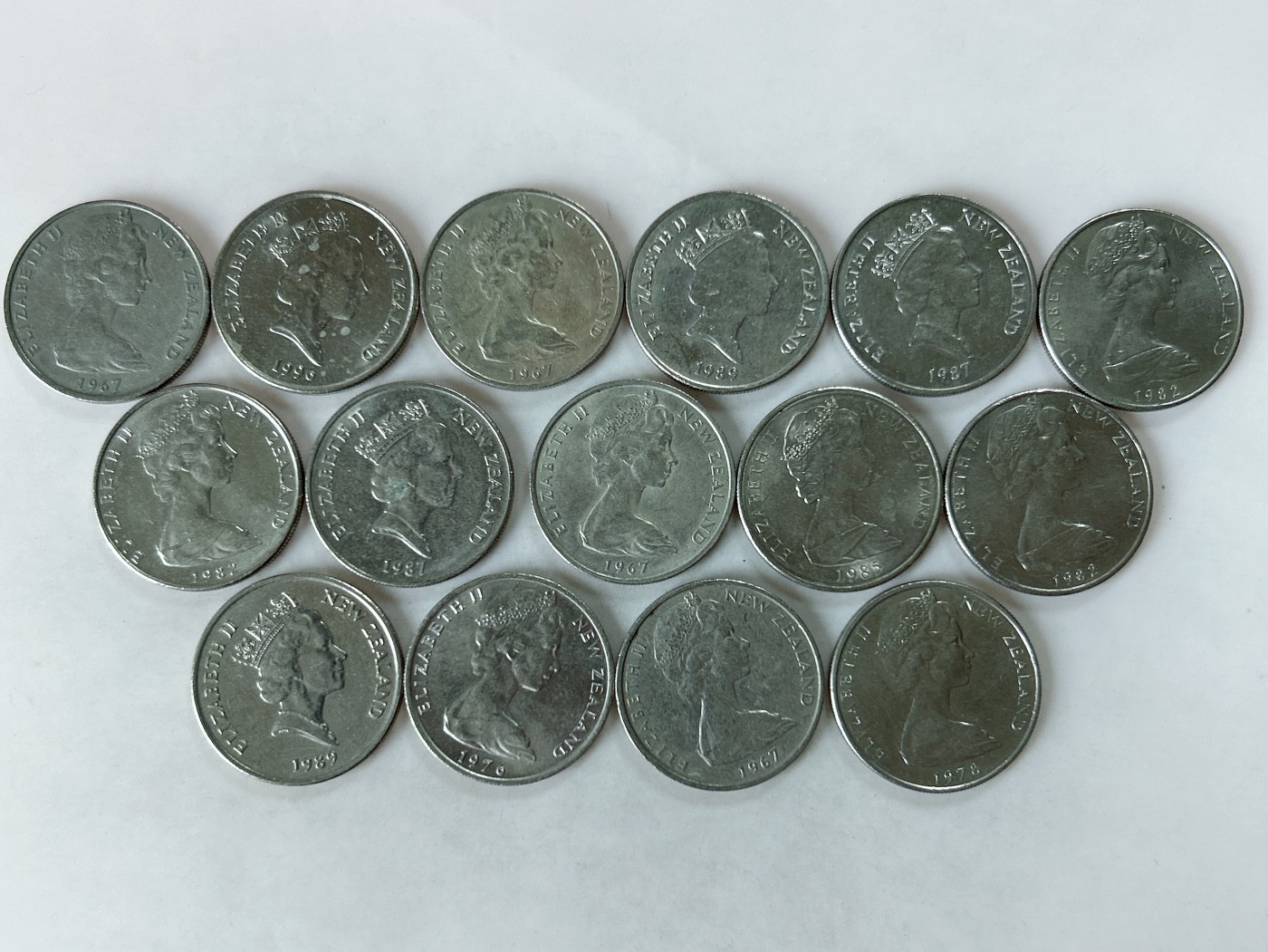 第一海外回流一元起拍收藏 散币专场 第77期 新西兰10分 15枚