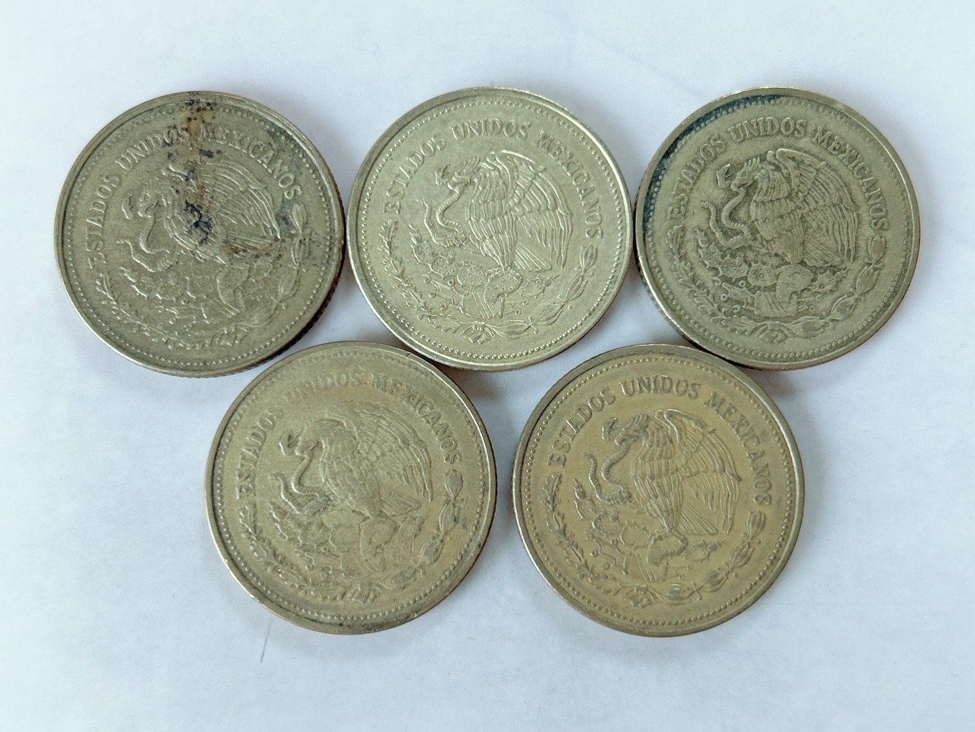 第一海外回流一元起拍收藏 散币专场 第77期 墨西哥1000比索 5枚