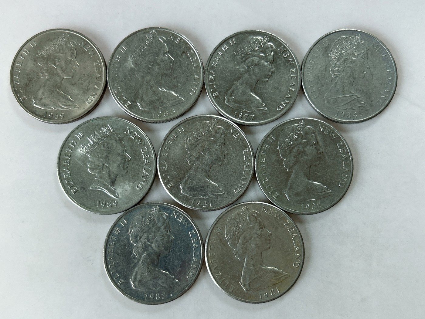 第一海外回流一元起拍收藏 散币专场 第77期 新西兰20分 几维鸟 9枚