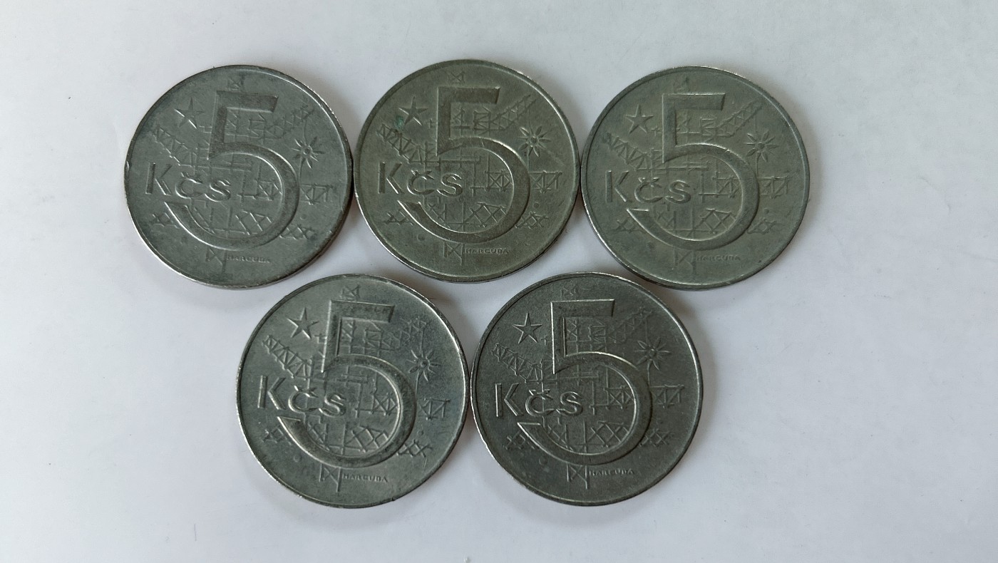 第一海外回流一元起拍收藏 散币专场 第77期 捷克斯洛伐克5克朗 5枚