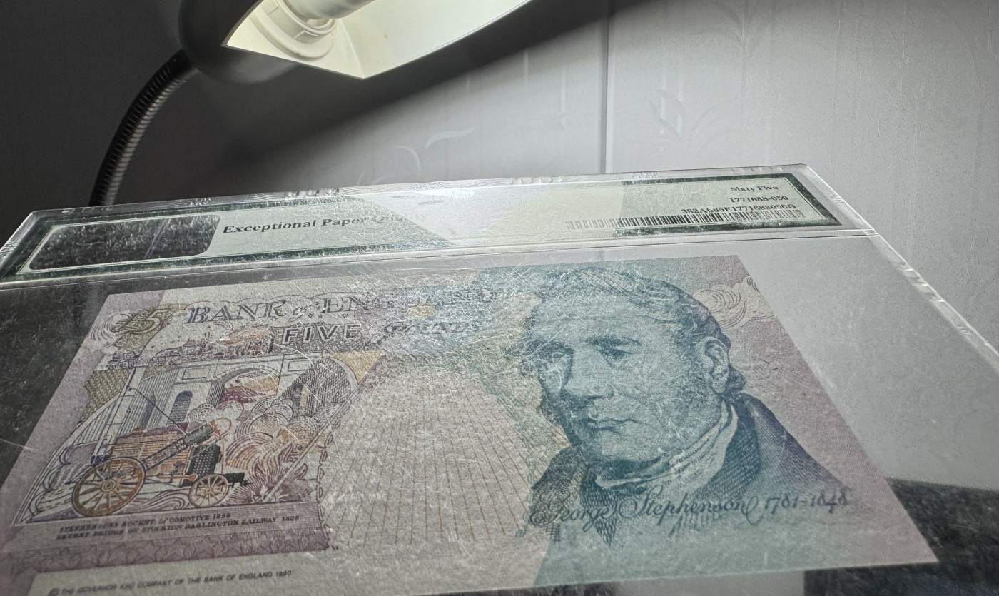 收藏联盟Quantum Auction 第336期拍卖  英国1990-02年5镑 PMG65 皇冠版