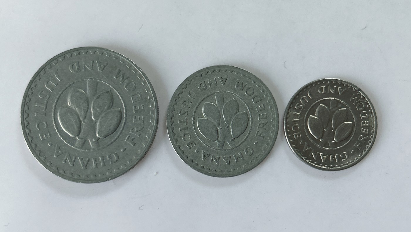 第一海外回流一元起拍收藏 散币专场 第77期 加纳1967年不同面值硬币3枚