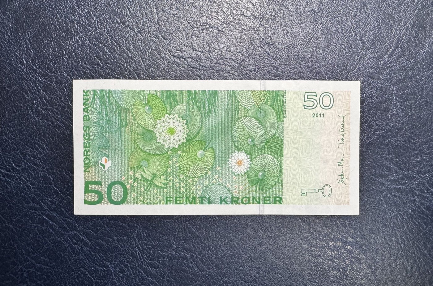 收藏联盟Quantum Auction 第336期拍卖  挪威2011年50克朗 品相UNC 号码无4