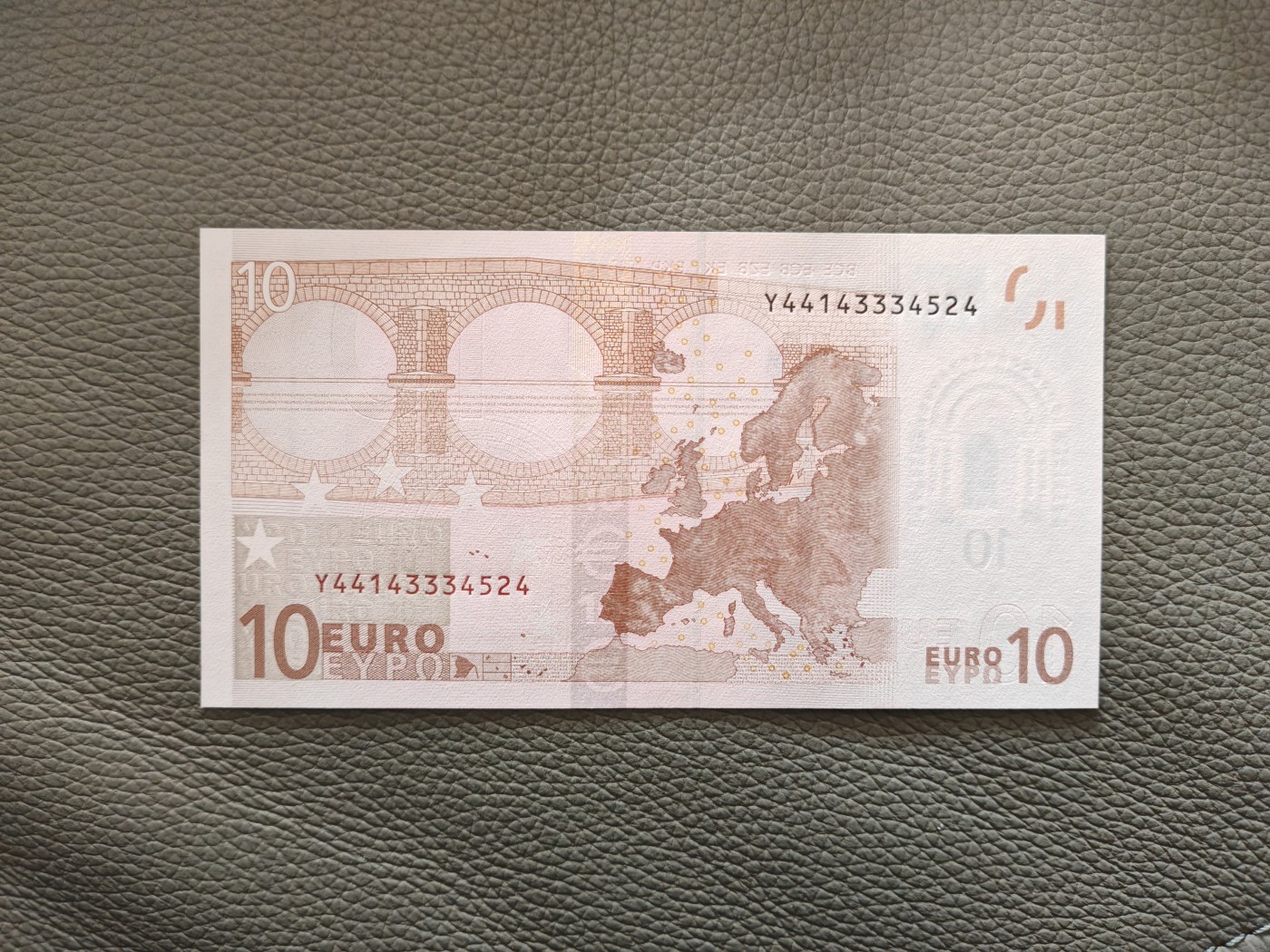 欧盟纸币Euro 二签10欧元纸币Y冠希腊版全新UNC