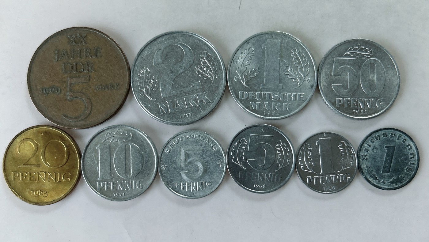 第一海外回流一元起拍收藏 散币专场 第77期 德国硬币 10枚 无重复