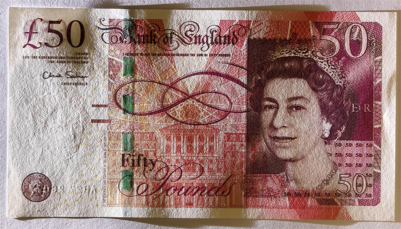 紫瑗钱币——第335期拍卖——纸币场 英国2010年 F序列 工程师瓦特(蒸汽机发明者)和其推广合作者博尔顿 50镑 UNC