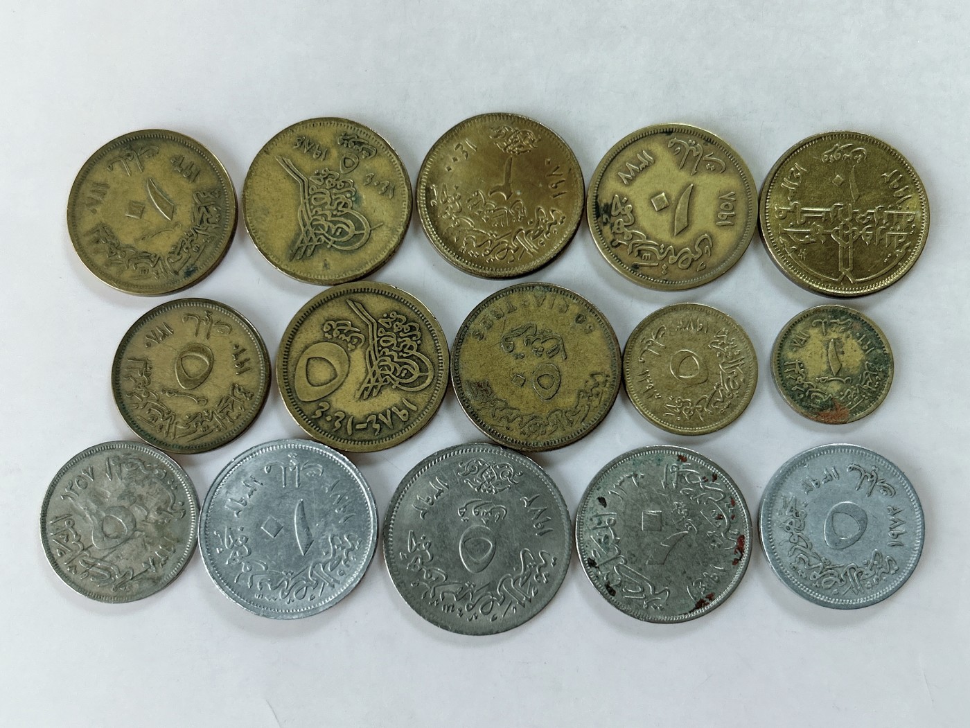 第一海外回流一元起拍收藏 散币专场 第77期 埃及硬币 15枚 无重复