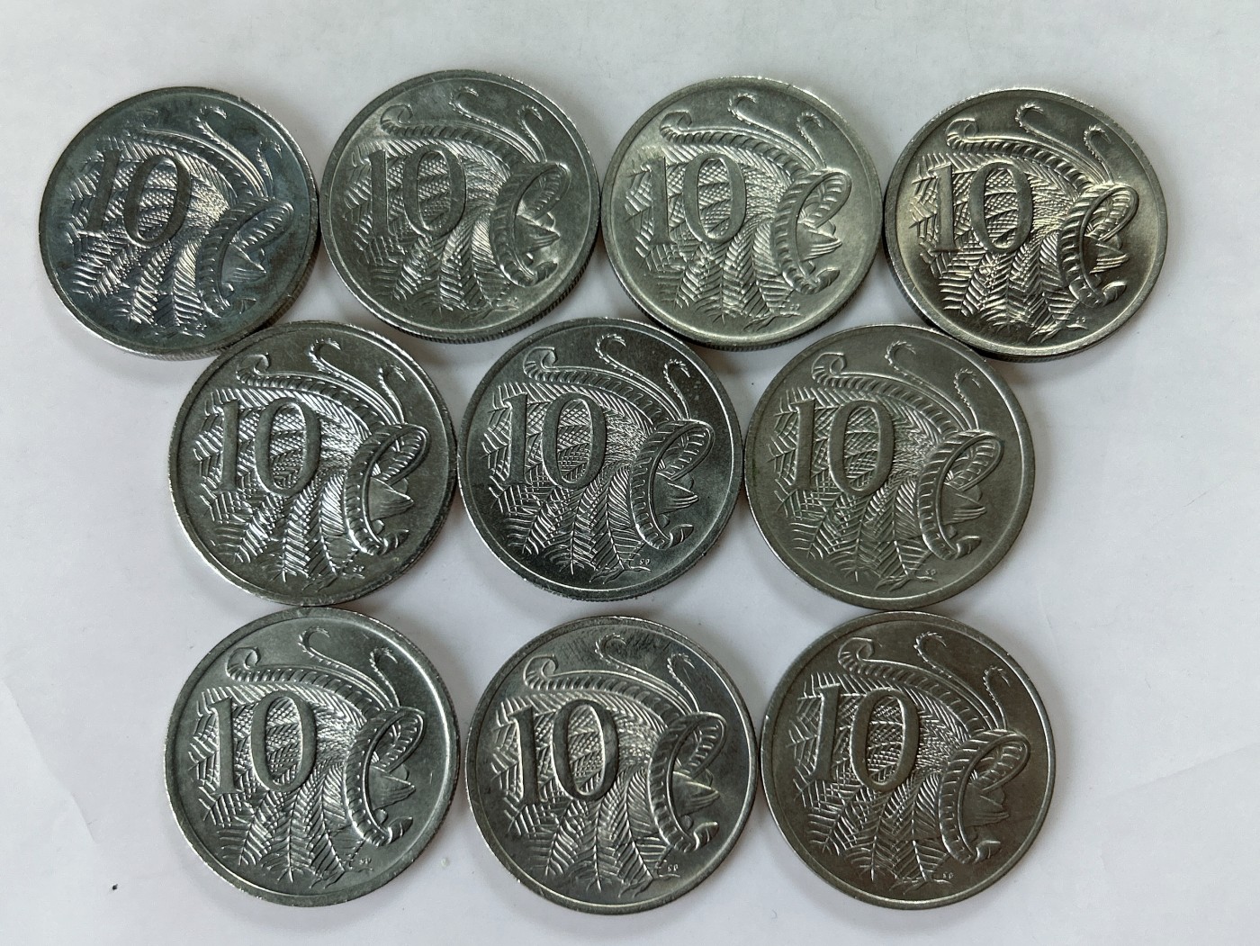 第一海外回流一元起拍收藏 散币专场 第77期 澳大利亚10分 琴鸟 10枚