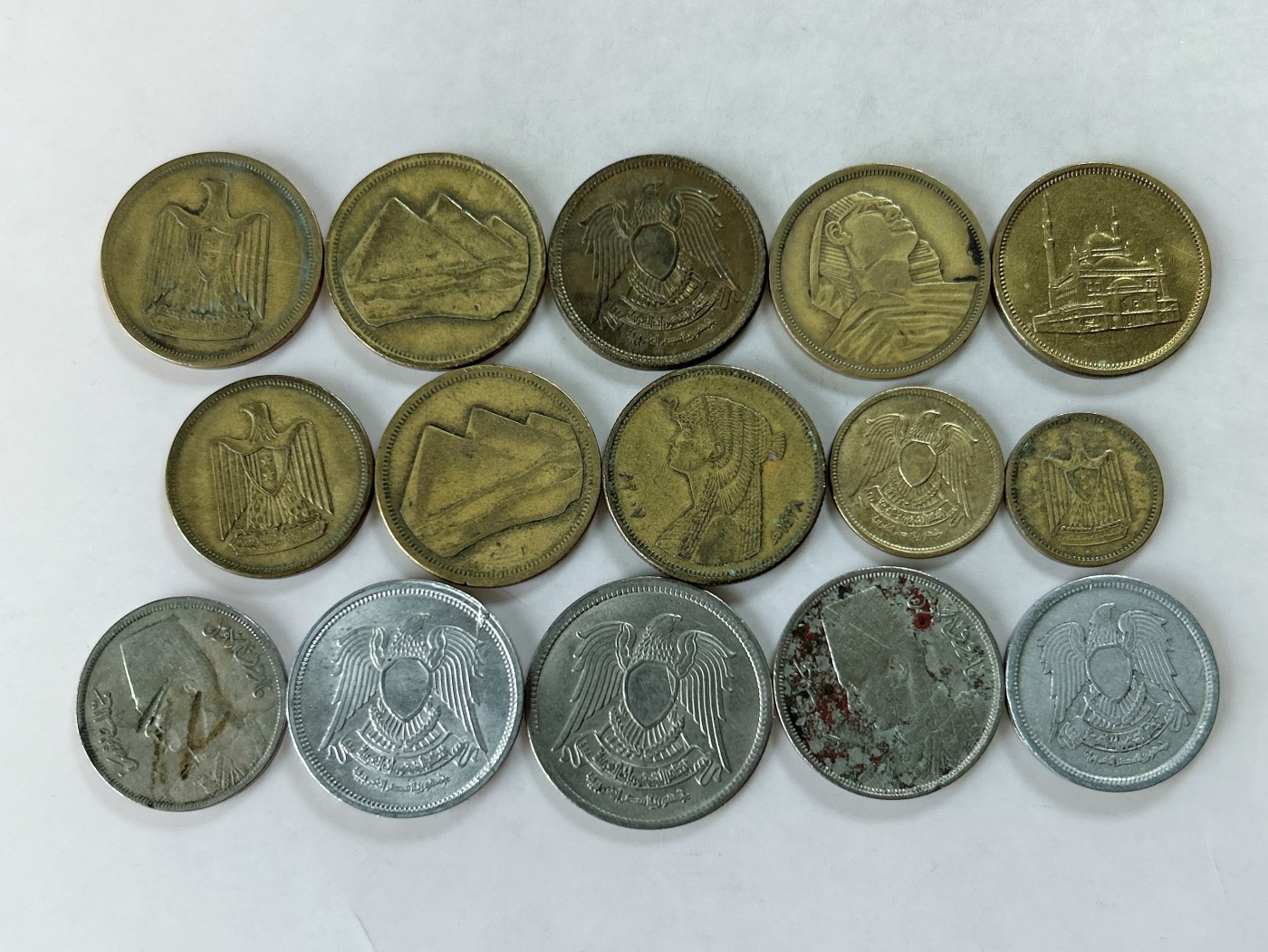 第一海外回流一元起拍收藏 散币专场 第77期 埃及硬币 15枚 无重复