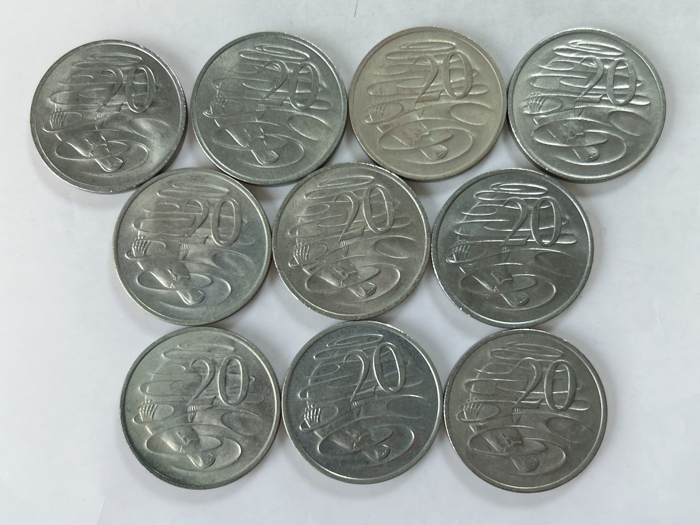 第一海外回流一元起拍收藏 散币专场 第77期 澳大利亚20分 鸭嘴兽 10枚