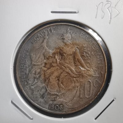 沼泽如烟--第313场 - 法国1903年十分铜币
