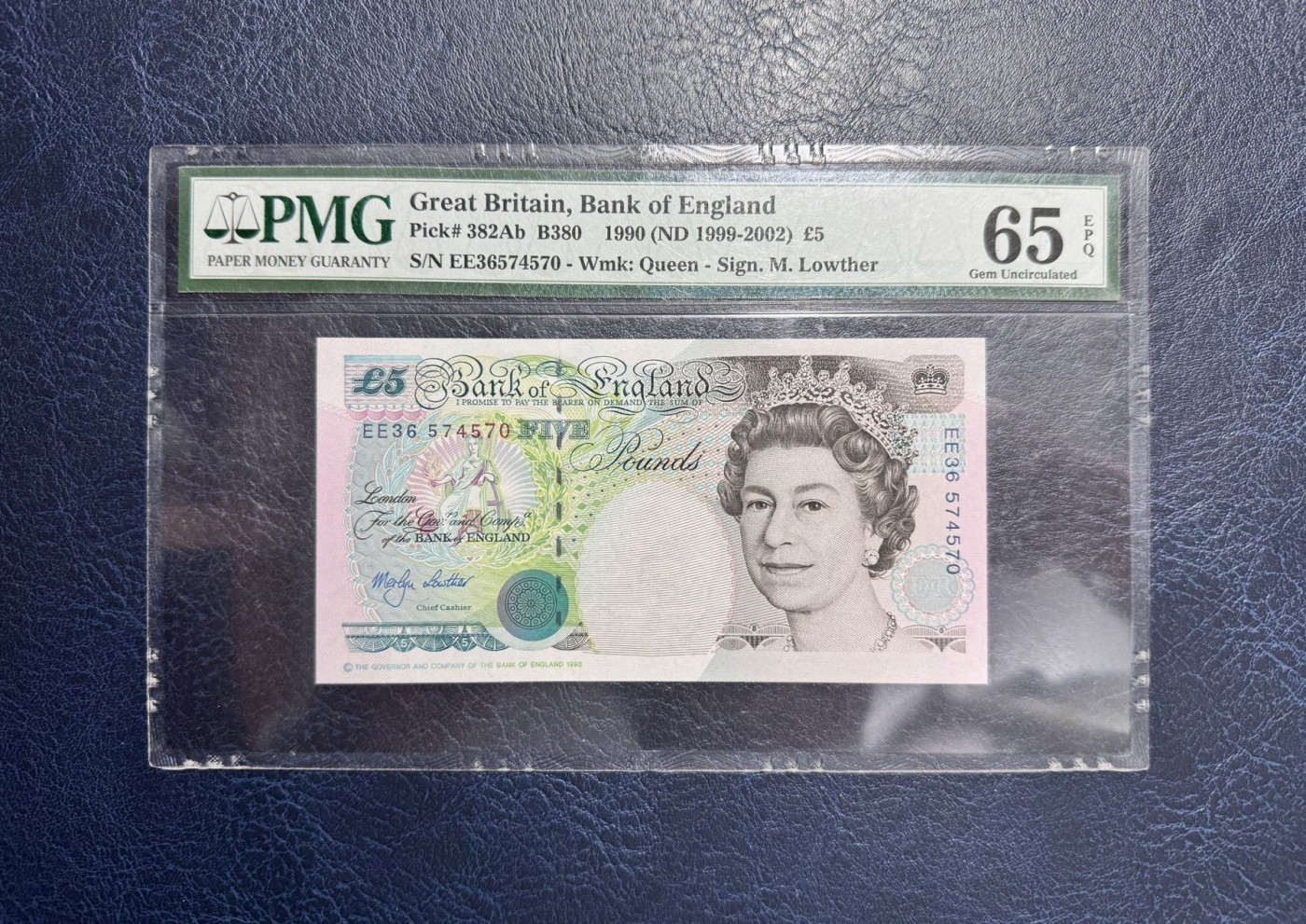 收藏联盟Quantum Auction 第336期拍卖  英国1990-02年5镑 PMG65 皇冠版