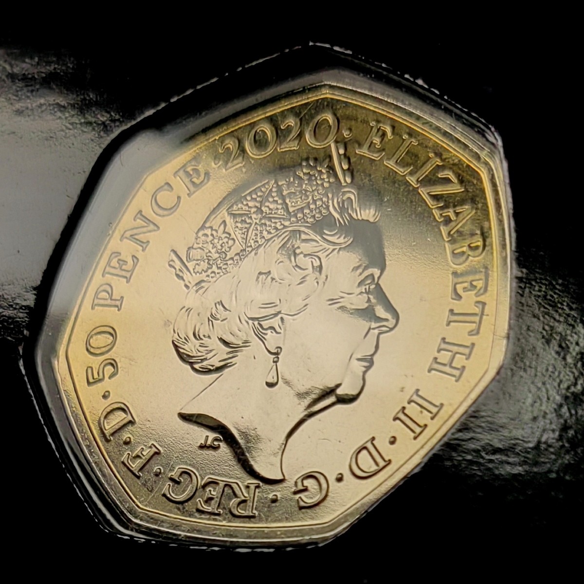 🌿物与斋第七场｜觞咏三春2-世界钱币专场 英国2020年伊丽莎白二世50便士 小熊维尼 BU品