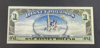 全新2007年 美国迪斯尼乐园 1 元 美人鱼纪念钞 D 冠