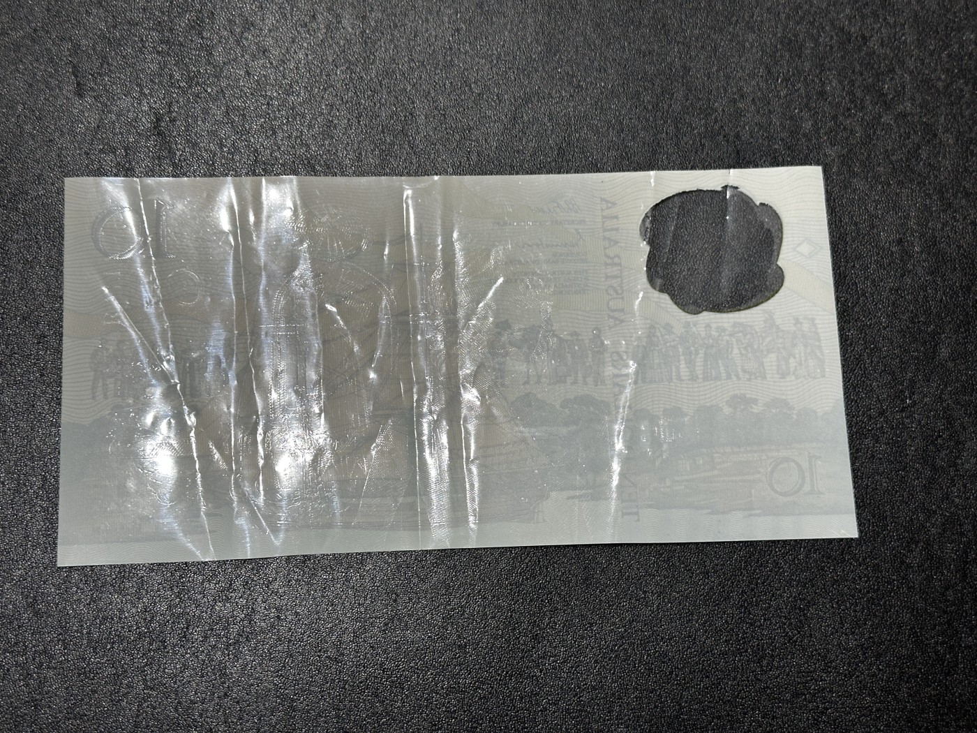 《外钞收藏家》第三百五十五期（连拍第二场） 澳大利亚10元 首张塑料钞 错版 背面漏印 品相如图