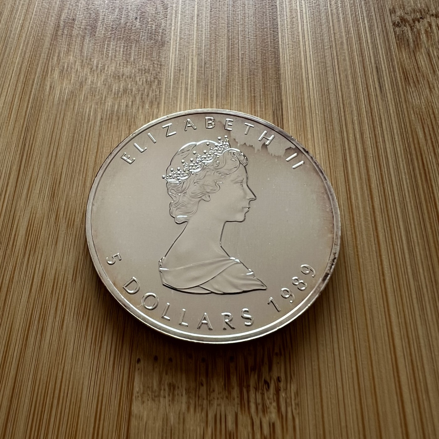  88元包顺丰 外国银币 散币 加拿大1989年枫叶1盎司纯银币