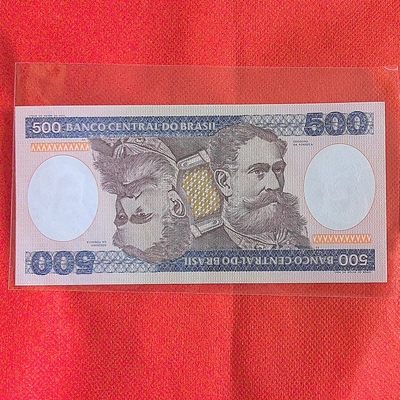 巴西1985年500克鲁塞罗 AA冠 P-200b 签名21 美洲纸币 实物图 UNC - 巴西1985年500克鲁塞罗 AA冠 P-200b 签名21 美洲纸币 实物图 UNC