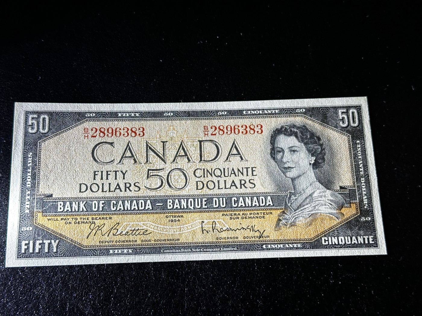 《外钞收藏家》第三百五十五期（连拍第二场） 1954年加拿大50加元 全新UNC
