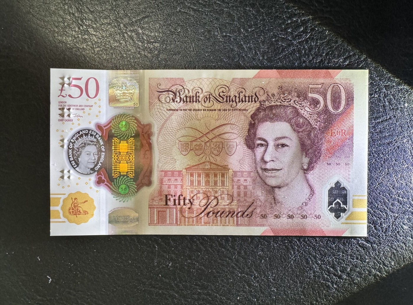 收藏联盟Quantum Auction 第336期拍卖  英国2020年50镑 品相全新UNC 豹子号 圆圆倒置号  计算机学家 图灵