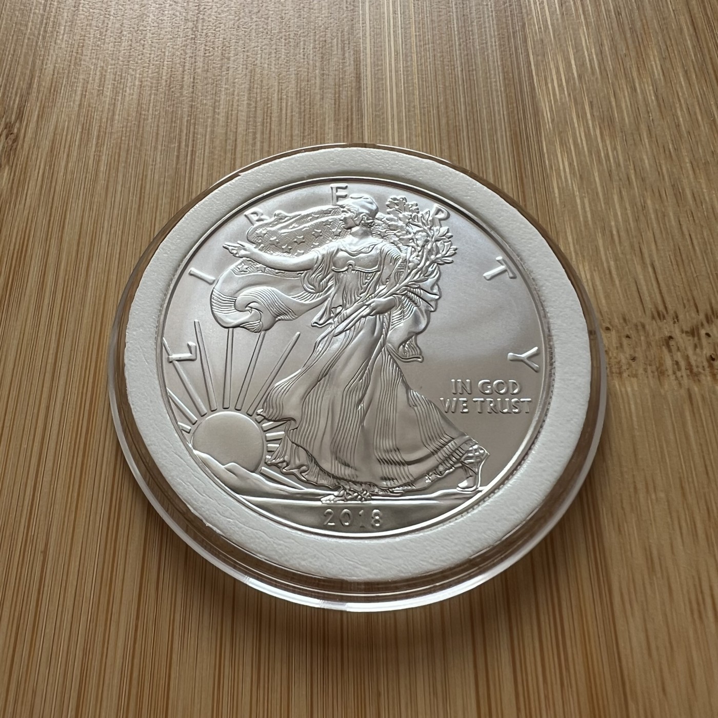  88元包顺丰 外国银币 散币 美国2018年鹰洋自由女神1盎司纯银币