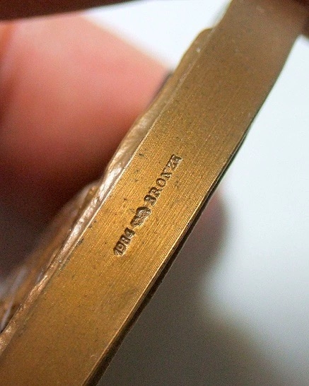 1984年戴高乐丘吉尔罗斯福诺曼底40周年 高浮雕精制超大铜章 70MM 175克