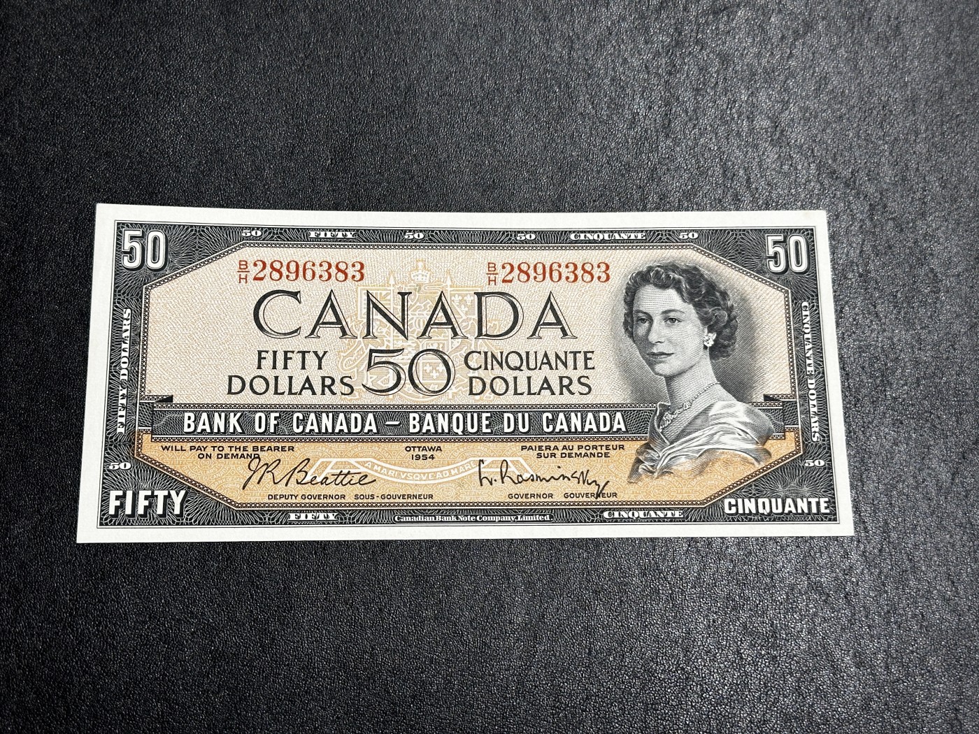 《外钞收藏家》第三百五十五期（连拍第二场） 1954年加拿大50加元 全新UNC