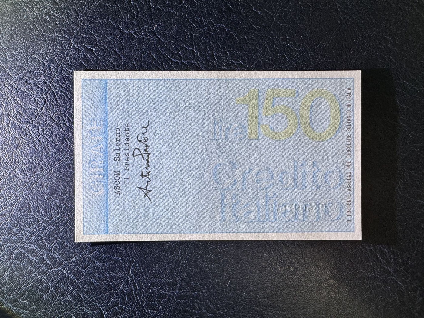 收藏联盟Quantum Auction 第336期拍卖  意大利罗马省1976年150里拉紧急币 品相全新UNC 