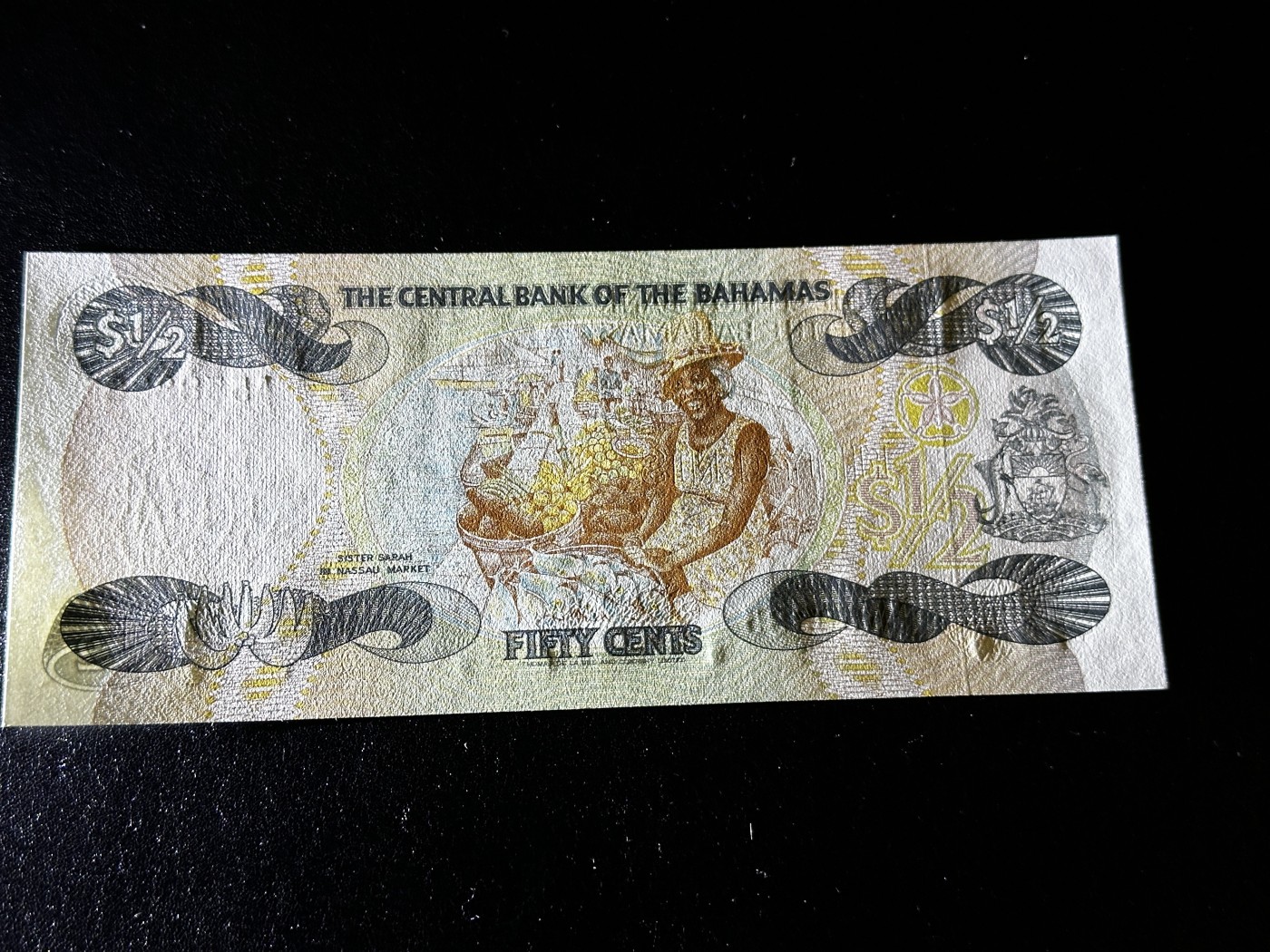 《外钞收藏家》第三百五十五期（连拍第二场） 1974年巴哈马50分 全新UNC A冠 无47