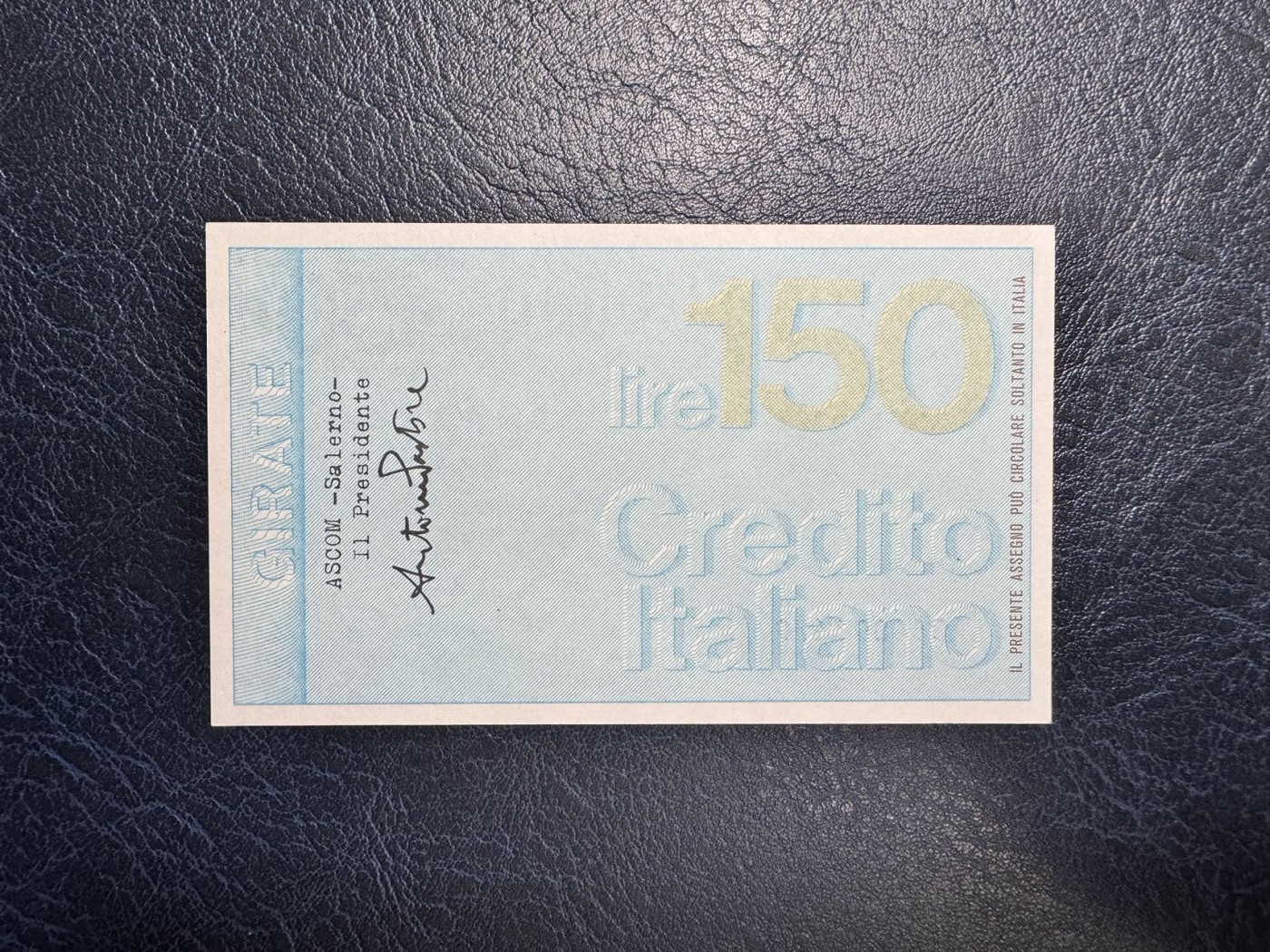 收藏联盟Quantum Auction 第336期拍卖  意大利罗马省1976年150里拉紧急币 品相全新UNC 