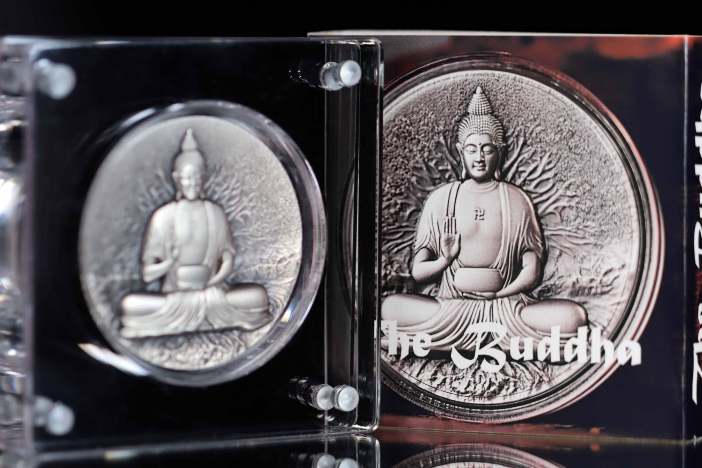 CSIS-GREAT评级精品钱币拍卖第二百四十一期 拍多少算多少 加蓬2025年佛陀《金刚经》2盎司仿古双面高浮雕纪念银币