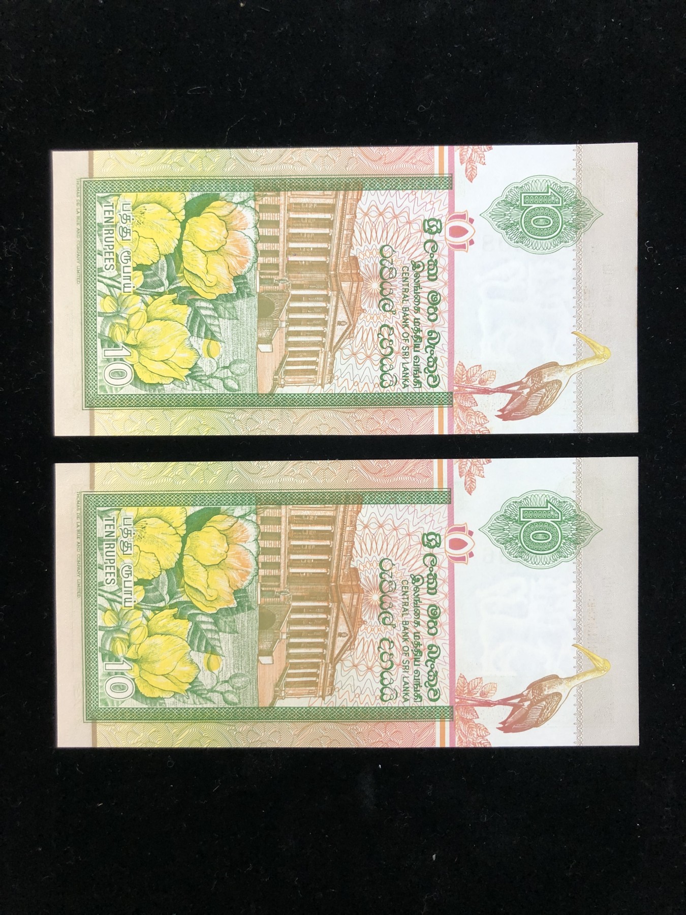 世界外币 1992年，斯里兰卡10卢比纸币，无47，UNC品相
